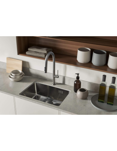 Deante Olfato Precious Steel izlietne, 1 bļoda ZPO_D10B