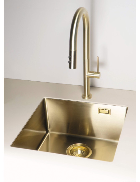 Deante Olfato Precious Steel izlietne, 1 bļoda ZPO_R10B