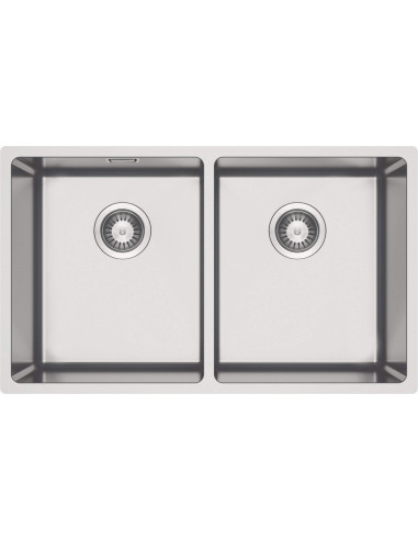 Deante Egeria Tērauda izlietne, 2-bļodas, zem stiprinājuma ZPE_020A