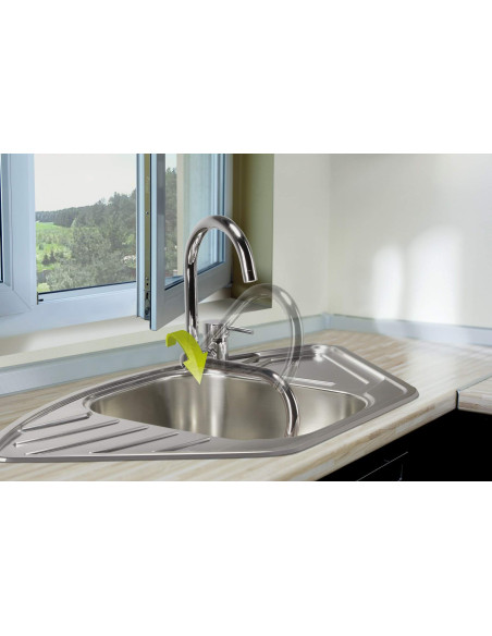 Deante Aster virtuves jaucējkrāns ar salokāmu snīpi BCA_061M