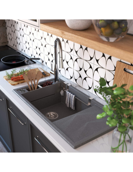 Deante Lukrecja virtuves jaucējkrāns ar izvelkamu snīpi - 2 straumes veidi BDH_072M