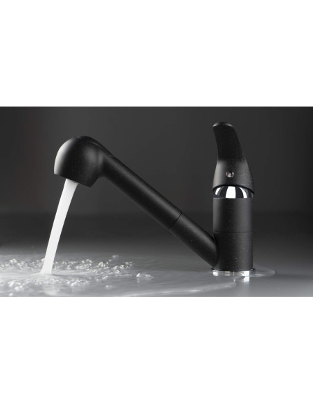 Deante Pepe virtuves jaucējkrāns ar izvelkamu snīpi - 2 straumes veidi BDP_271M