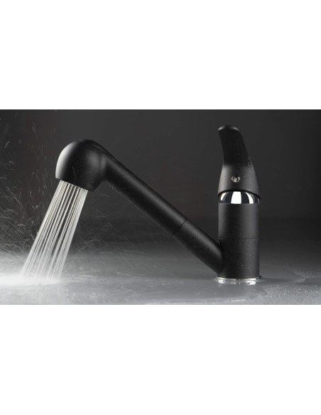 Deante Pepe virtuves jaucējkrāns ar izvelkamu snīpi - 2 straumes veidi BDP_271M