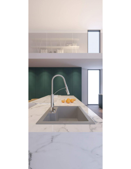 Deante Gerbera virtuves jaucējkrāns ar elastīgu snīpi - 2 plūsmas veidi BGB_072M