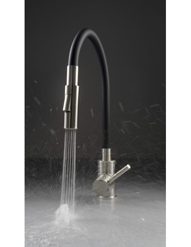 Deante Luno virtuves krāns ar saliekamu snīpi - 2 straumes veidi BOC_B740