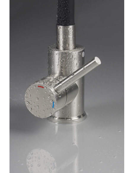 Deante Luno virtuves krāns ar saliekamu snīpi - 2 straumes veidi BOC_B740