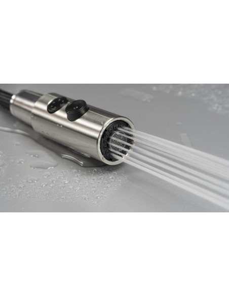 Deante Olfato Virtuves jaucējkrāns ar izvelkamu snīpi - 2 straumes veidi BQO_F72M