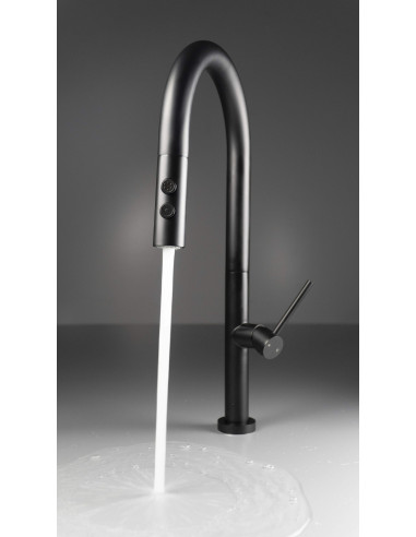 Deante Olfato Virtuves jaucējkrāns ar izvelkamu snīpi - 2 straumes veidi BQO_N72M