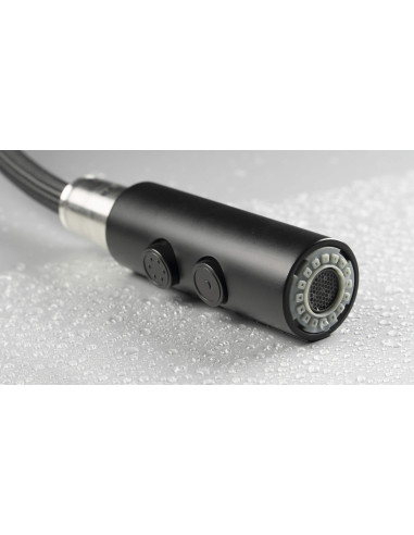 Deante Olfato Virtuves jaucējkrāns ar izvelkamu snīpi - 2 straumes veidi BQO_N72M