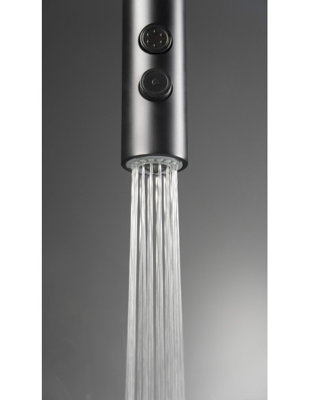 Deante Olfato Virtuves jaucējkrāns ar izvelkamu snīpi - 2 straumes veidi BQO_N72M