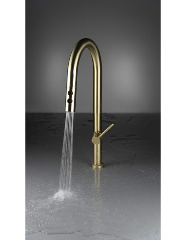 Deante Olfato Virtuves jaucējkrāns, ar izvelkamu snīpi - 2 straumes veidi BQO_R72M