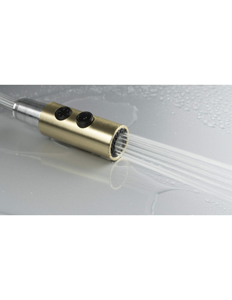 Deante Olfato Virtuves jaucējkrāns, ar izvelkamu snīpi - 2 straumes veidi BQO_R72M Deante Olfato Virtuves jaucējkrāns, ar izvelkamu snīpi - 2 straumes veidi BQO_R72M