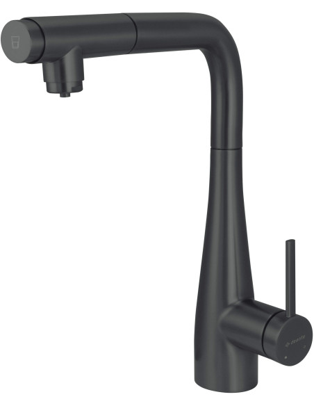 Deante Eridan virtuves jaucējkrāns ar ūdens filtra savienojumu, ar izvelkamu snīpi BRE_N75M Deante Eridan virtuves jaucējkrāns ar ūdens filtra savienojumu, ar izvelkamu snīpi BRE_N75M