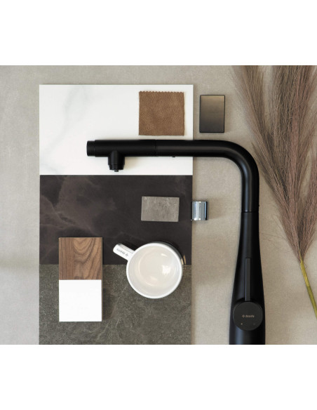 Deante Eridan virtuves jaucējkrāns ar ūdens filtra savienojumu, ar izvelkamu snīpi BRE_N75M Deante Eridan virtuves jaucējkrāns ar ūdens filtra savienojumu, ar izvelkamu snīpi BRE_N75M