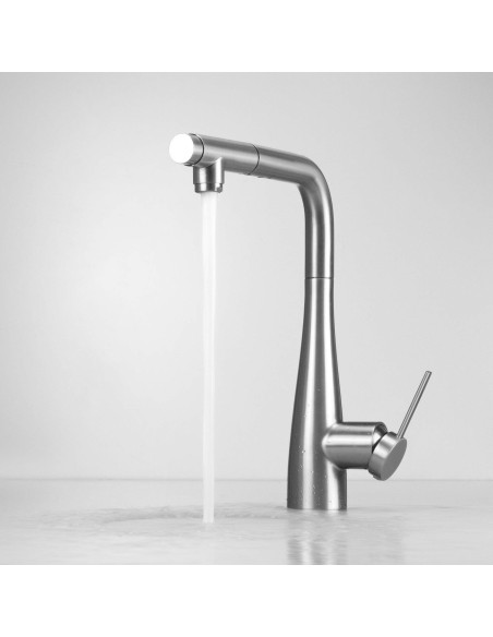 Deante Eridan virtuves jaucējkrāns ar ūdens filtra savienojumu, ar izvelkamu snīpi BRE_F75M Deante Eridan virtuves jaucējkrāns ar ūdens filtra savienojumu, ar izvelkamu snīpi BRE_F75M