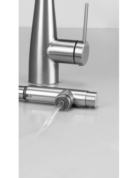 Deante Eridan virtuves jaucējkrāns ar ūdens filtra savienojumu, ar izvelkamu snīpi BRE_F75M Deante Eridan virtuves jaucējkrāns ar ūdens filtra savienojumu, ar izvelkamu snīpi BRE_F75M