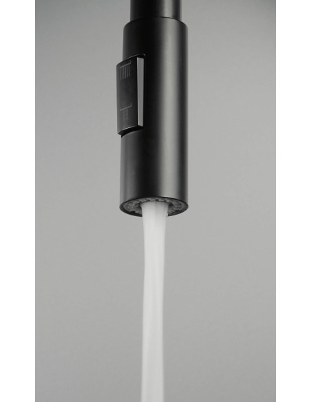 Deante Luno virtuves jaucējkrāns, ar locāmu snīpi - 2 straumes veidi BOC_N74M