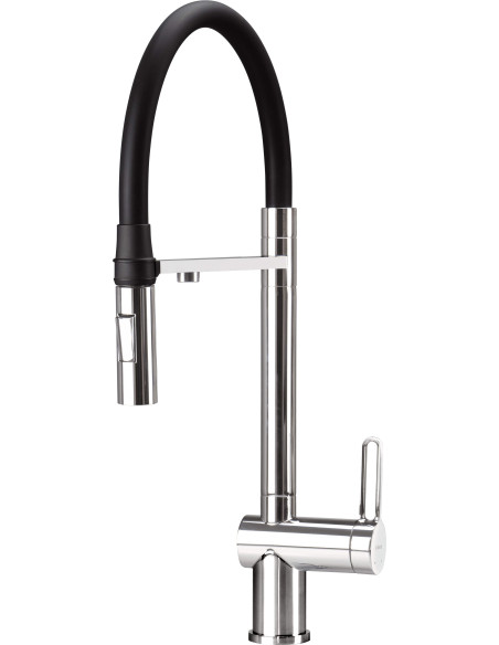 Deante magnētiskais virtuves jaucējkrāns ar ūdens filtra savienojumu, ar elastīgu snīpi BRM_075M