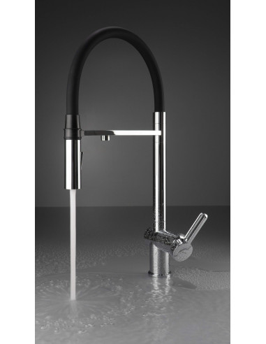 Deante magnētiskais virtuves jaucējkrāns ar ūdens filtra savienojumu, ar elastīgu snīpi BRM_075M