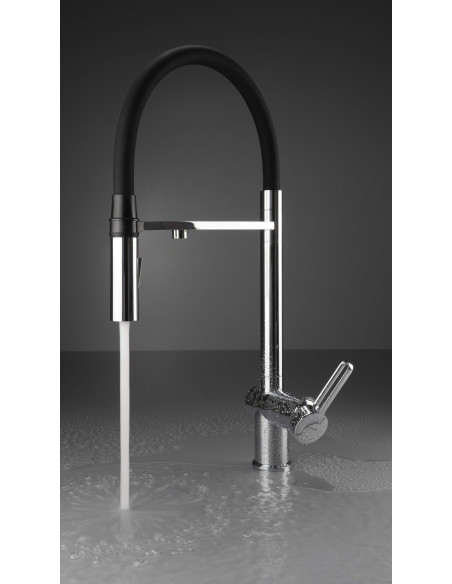 Deante magnētiskais virtuves jaucējkrāns ar ūdens filtra savienojumu, ar elastīgu snīpi BRM_075M