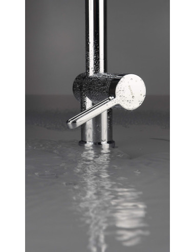 Deante magnētiskais virtuves jaucējkrāns ar ūdens filtra savienojumu, ar elastīgu snīpi BRM_075M