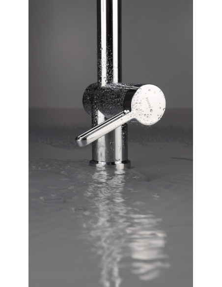 Deante magnētiskais virtuves jaucējkrāns ar ūdens filtra savienojumu, ar elastīgu snīpi BRM_075M