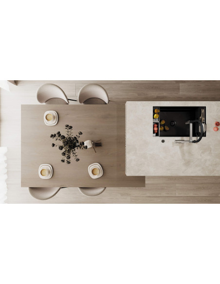 Deante magnētiskais virtuves jaucējkrāns ar ūdens filtra savienojumu, ar elastīgu snīpi BRM_F75M