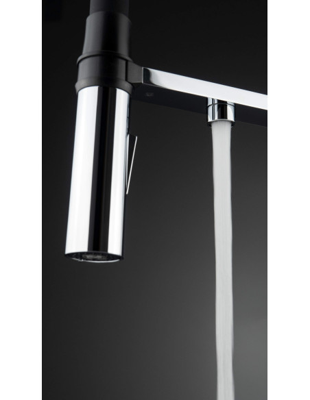 Deante magnētiskais virtuves jaucējkrāns ar ūdens filtra savienojumu, ar elastīgu snīpi BRM_075M