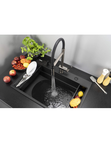 Deante Magnetic virtuves krāns, ar elastīgu snīpi - 2 straumes veidi BRM_D72M