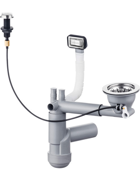 Deante Space-Saver Lux granīta izlietnes notekas komplekts, 1 bļoda - Space-Saver ZXY_9911