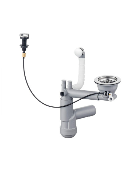 Deante Space-Saver Lux granīta izlietnes notekas komplekts, 1 bļoda - Space-Saver ZXY_9915