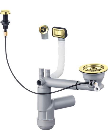 Deante Space-Saver Lux Granīta izlietnes atkritumu komplekts, 1 bļoda - Space-Saver ZXY_Z911