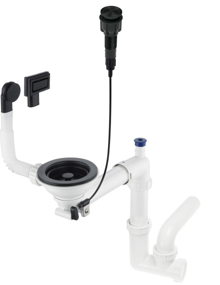 Deante Space-Saver granīta izlietnes notekas komplekts, 1 bļoda - Space-Saver ZXY_N982