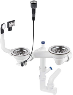Deante Space-Saver Granīta izlietnes atkritumu komplekts, 1,5 un 2 bļodas - Space-Saver ZXY_9983