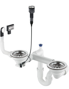 Deante Space-Saver Granīta izlietnes atkritumu komplekts, 1,5 un 2 bļodas - Space-Saver ZXY_9983 2