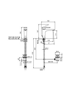 La Torre washbasin faucet Laghi 44001CS - 2 2