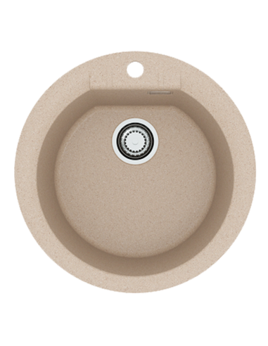 CADIT 100 col. 22 SAND (image 425 x 200 mm) Granite sink with manual siphon 3 1/2" - 2