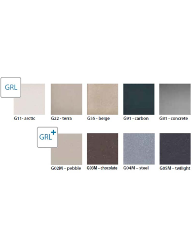 CADIT 100 spalvų. 22 SAND (425 pav. x 200 mm) Granitinė kriauklė su rankiniu sifonu 3 1/2" - 4