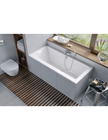 Pryzmat taisnstūra vanna 150x75 cm, balta, spīdīga - 3