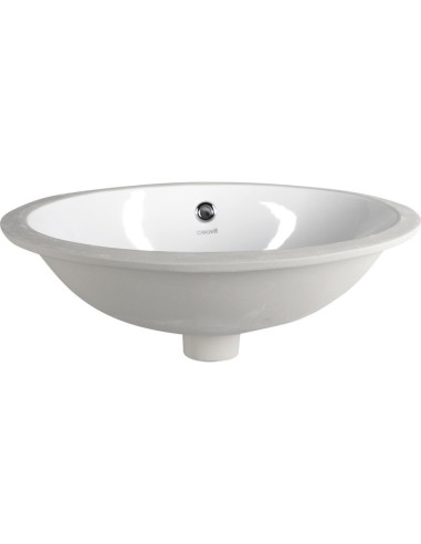 33x43 cm UNDERCOUNTER MEDIUM WASHBASIN WHITE (outer dimensions 38x49 cm) - 3