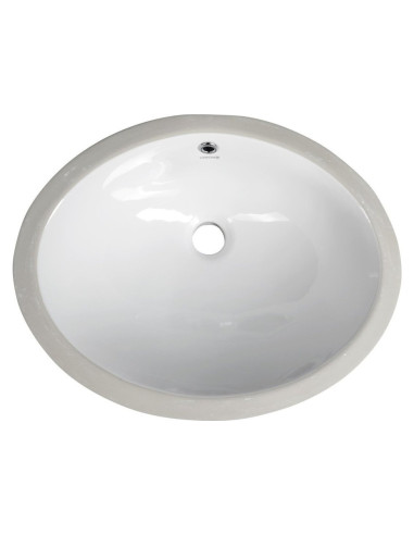 33x43 cm UNDERCOUNTER MEDIUM WASHBASIN WHITE (outer dimensions 38x49 cm) - 4