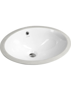 33x43 cm UNDERCOUNTER MEDIUM WASHBASIN WHITE (outer dimensions 38x49 cm) - 5
