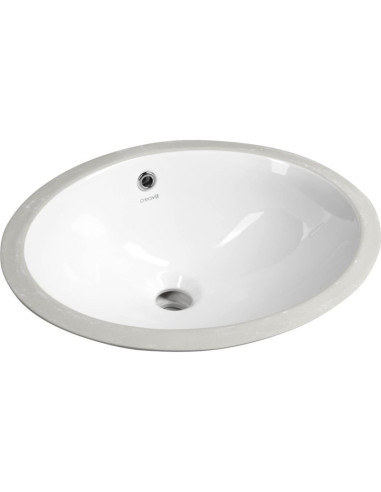 33x43 cm UNDERCOUNTER MEDIUM WASHBASIN WHITE (outer dimensions 38x49 cm) - 5