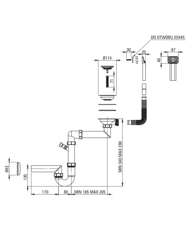 Deante Sabor Keraminė kriauklė, 1 dubuo, sodyba ZCB_610H - 4