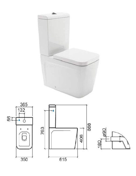 WC pot with SC seat 127024004, ADVANCE