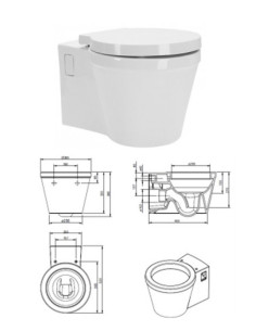 WC pods(piekaramais)112032,balts, REFLEX|WC pot (wall...