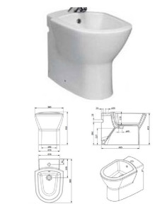 Bidē pods 113410,balts, NEW DAY|WC bidet 113410 white,...