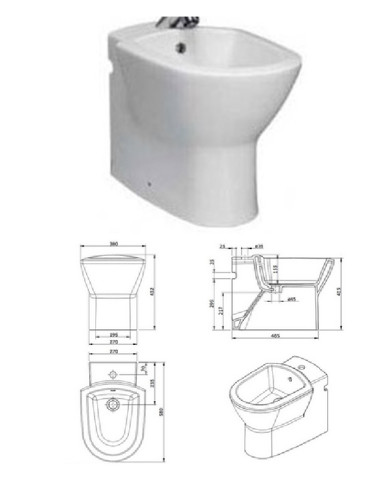 Bidē pods 113410,balts, NEW DAY|WC bidet 113410 white, NEW DAY|Биде 113410 белый, NEW DAY|Bidee WC potid 113410, valge, NEW DAY
