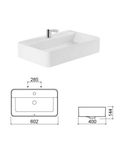 Keramiskā izlietne 60x40, SANLIFE|Ceramic sink 60x40,...