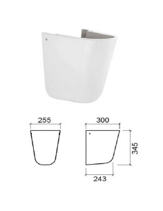 Puskāja keramiskai izl. 110220,balta, CETUS|Half pedestal...
